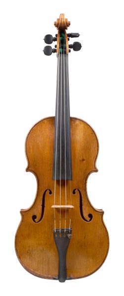 Front of a violin by Camillo Camilli, Mantua, c1745