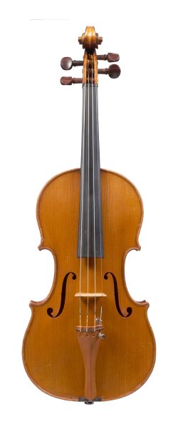 Front of a violin by Eugène Langonet, Nantes, 1925