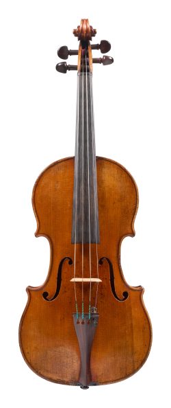 Front of a violin by Honoré Derazey, Mirecourt, 1862