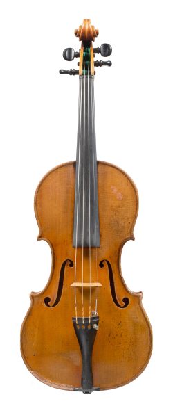 Front of a violin by János Spiegel, Budapest, 1918