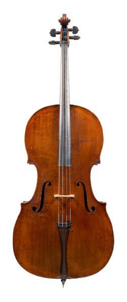 Front of a cello by Johann Joseph Stadlmann, Vienna, 1767