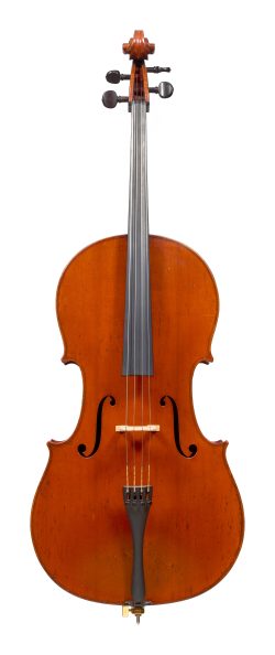 Front of a cello by Paul Blanchard, Lyon, 1906