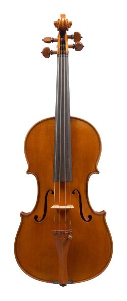 Front of a violin by Piero Parravicini, Bovisio, 1925