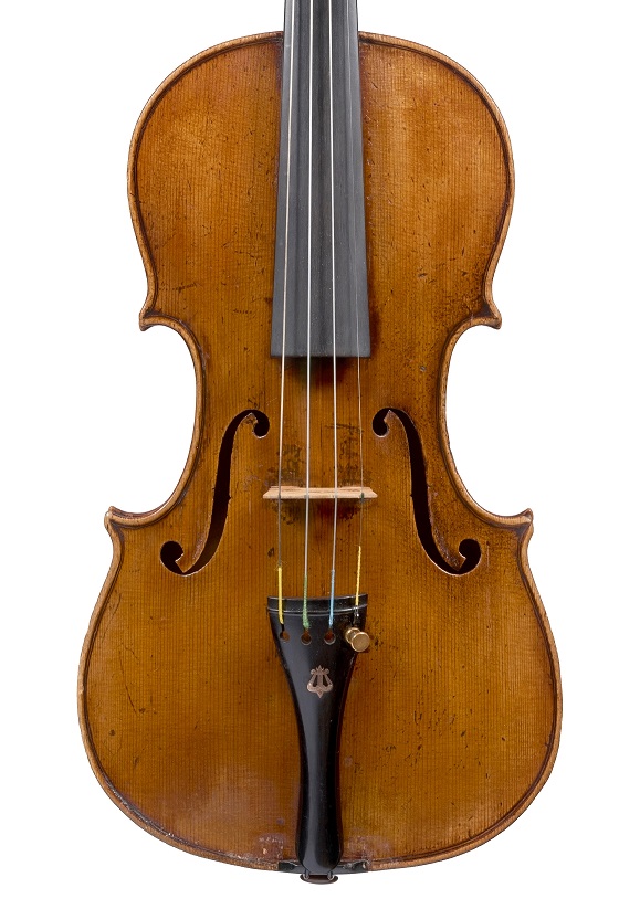 Front of the G.B. Ceruti violin from the Norman Rosenberg collection to be sold at Ingles & Hayday