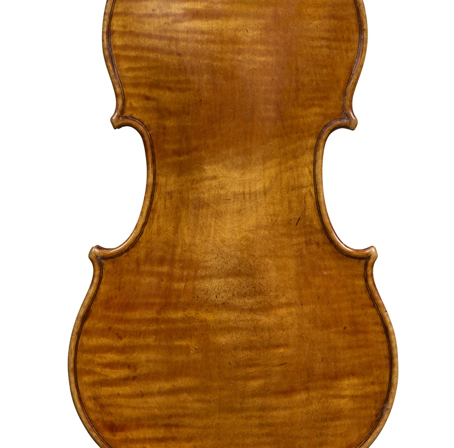 Back of the Antonio Stradivari violin from the Norman Rosenberg collection to be sold at Ingles & Hayday