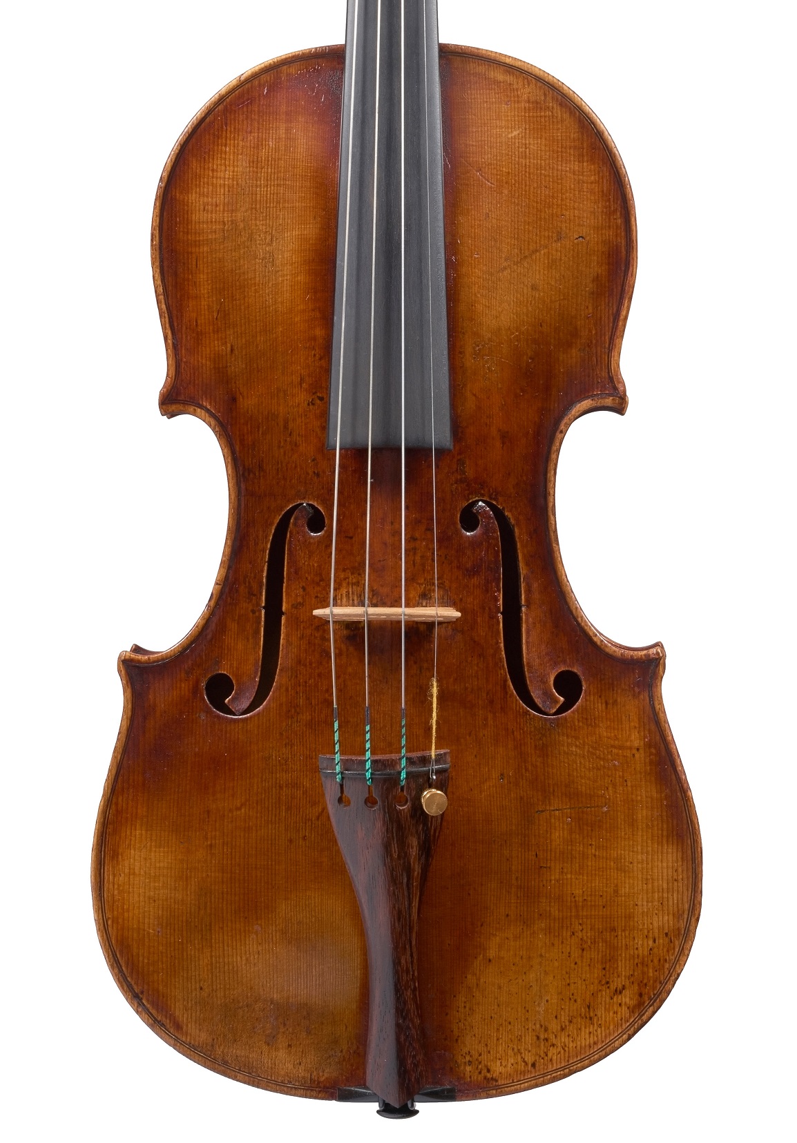 Front of the Domenico Montagnana violin in the Rosenberg collection at Ingles & Hayday
