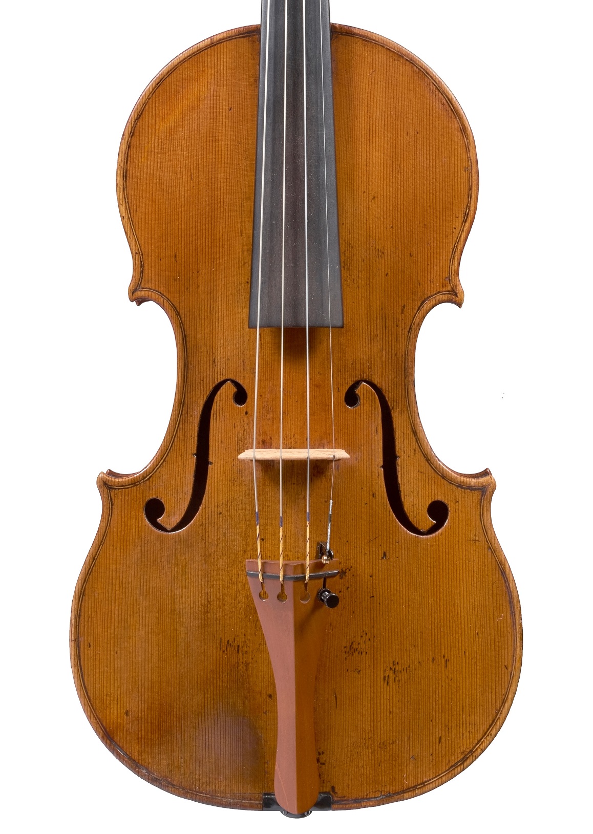 Front of the Grancino violin, 1704 from the Norman Rosenberg collection to be sold at Ingles & Hayday