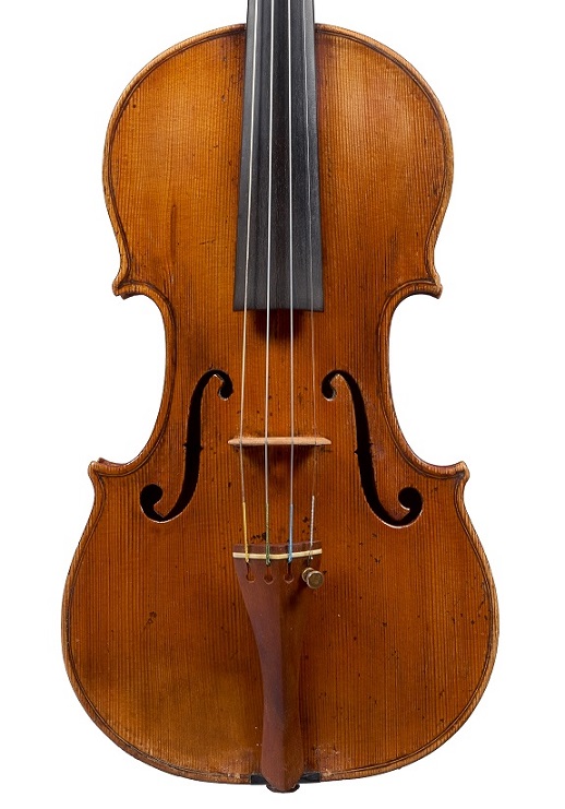 Front of the Lorenzo Storioni circle violin from the Norman Rosenberg collection to be sold at Ingles & Hayday