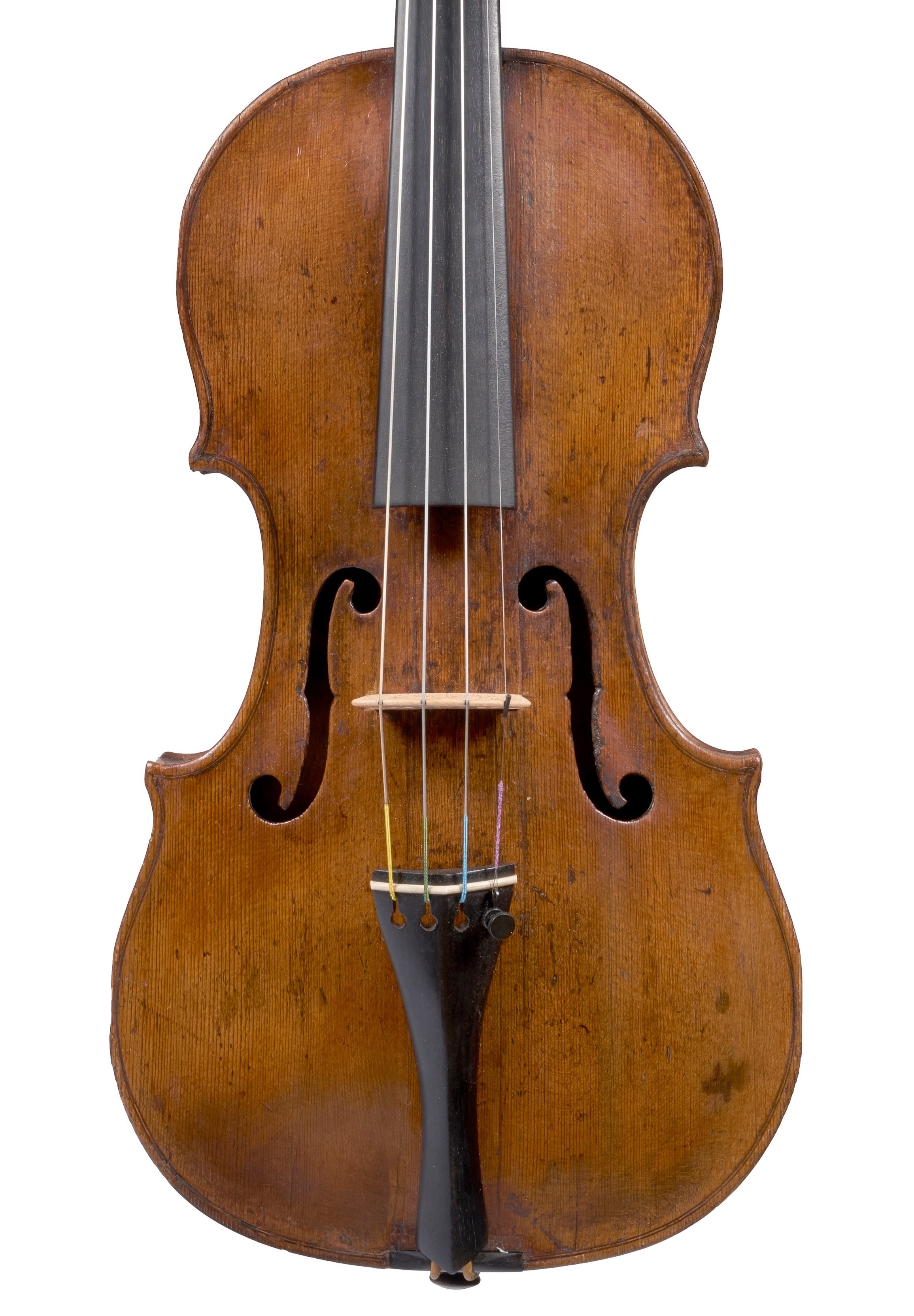 Front of an extremely rare Andrea Amati violin from the Rosenberg Collection to be sold at Ingles & Hayday Ltd