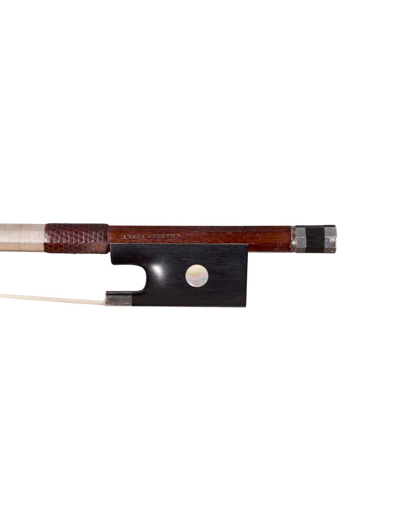 A silver-mounted violin bow by Charles Espey, Port Townsend, late 20thC