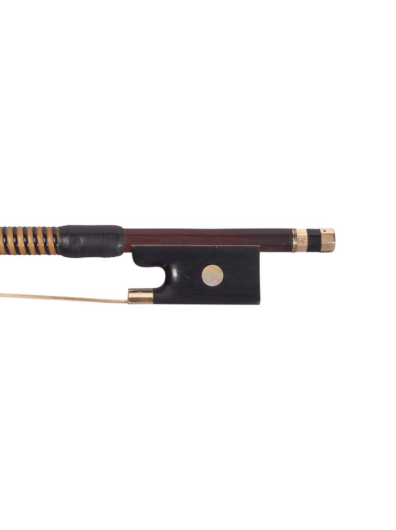 A gold-mounted violin bow by Albert Nürnberger, Markneukirchen, c1920