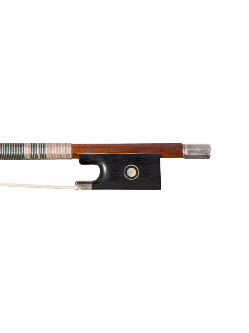 A silver-mounted violin bow by Claude Thomassin, Mirecourt, circa 1910