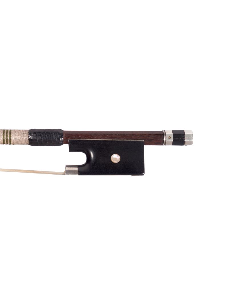 A silver-mounted violin bow by Etienne Pajeot, Paris, circa 1830