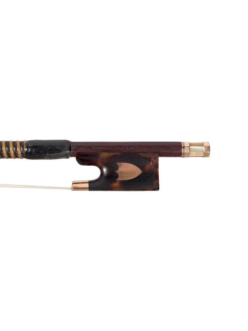 A gold & tortoiseshell-mounted violin bow by W.E. Hill & Sons, London, circa 1900