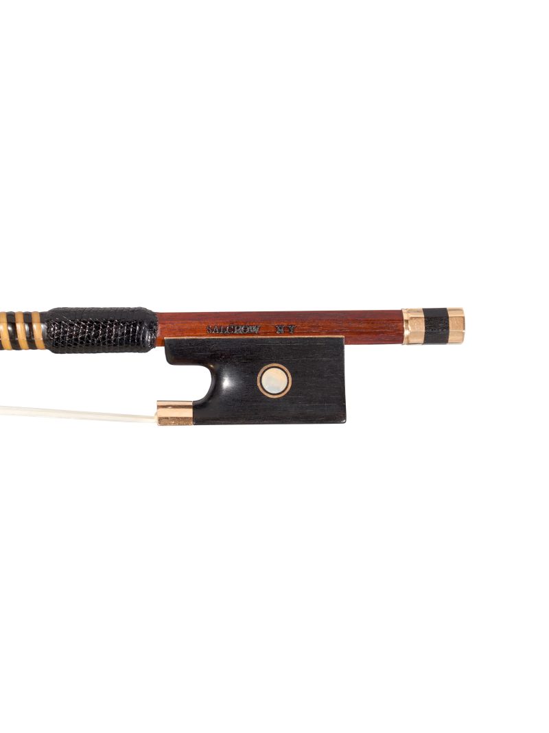 A gold-mounted violin bow by William Salchow, New York, c1990