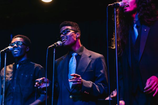 Students of the Cleveland Music Settlement performing at Bop Stop