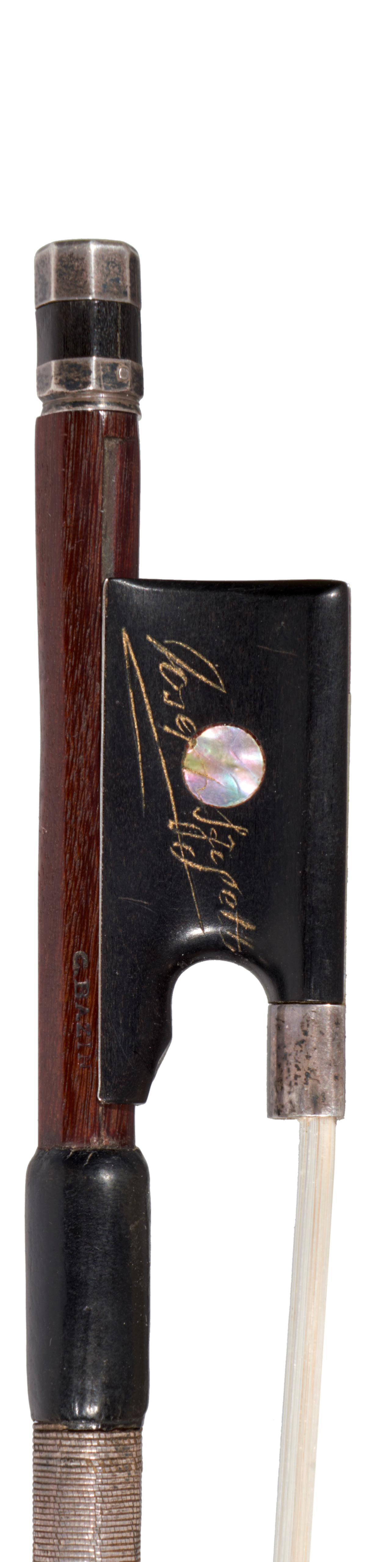 A silver-mounted violin bow by Charles Nicolas Bazin, Mirecourt, c1890