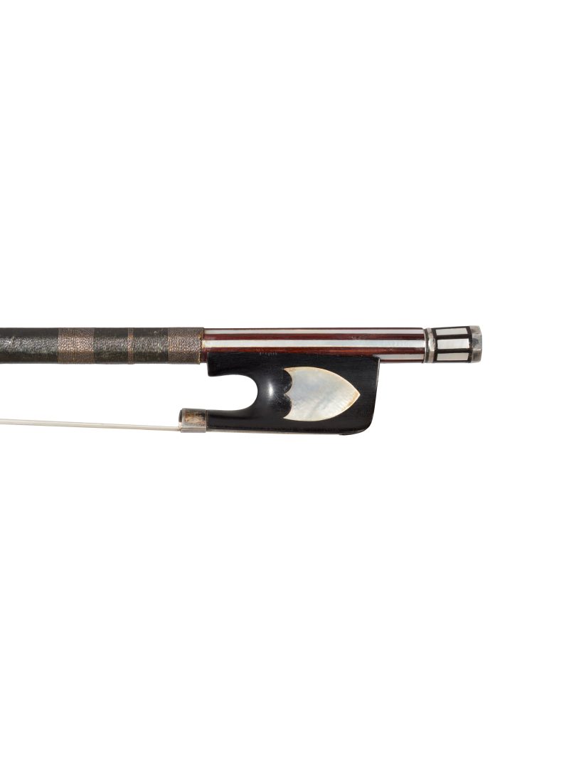 A silver-mounted violin bow by Christian Wilhelm Knopf, Markneukirchen, 1820