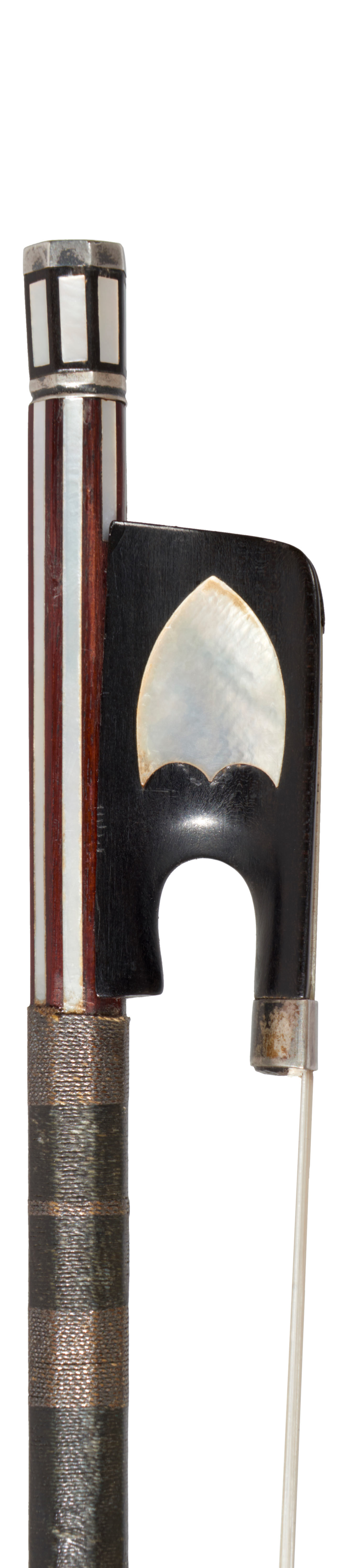 A silver-mounted violin bow by Christian Wilhelm Knopf, Markneukirchen, 1820