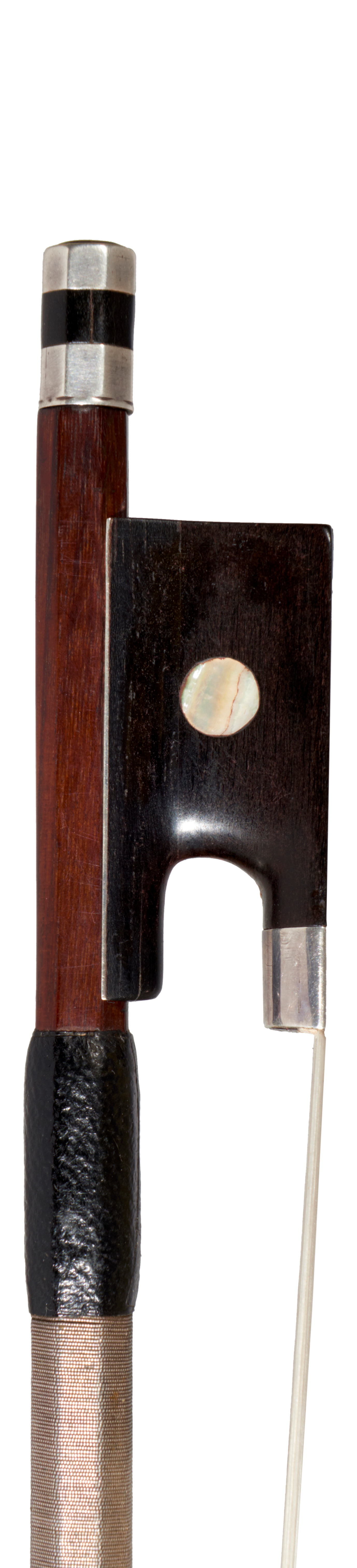 A silver-mounted violin bow by Dominique Peccatte, Paris, 1845