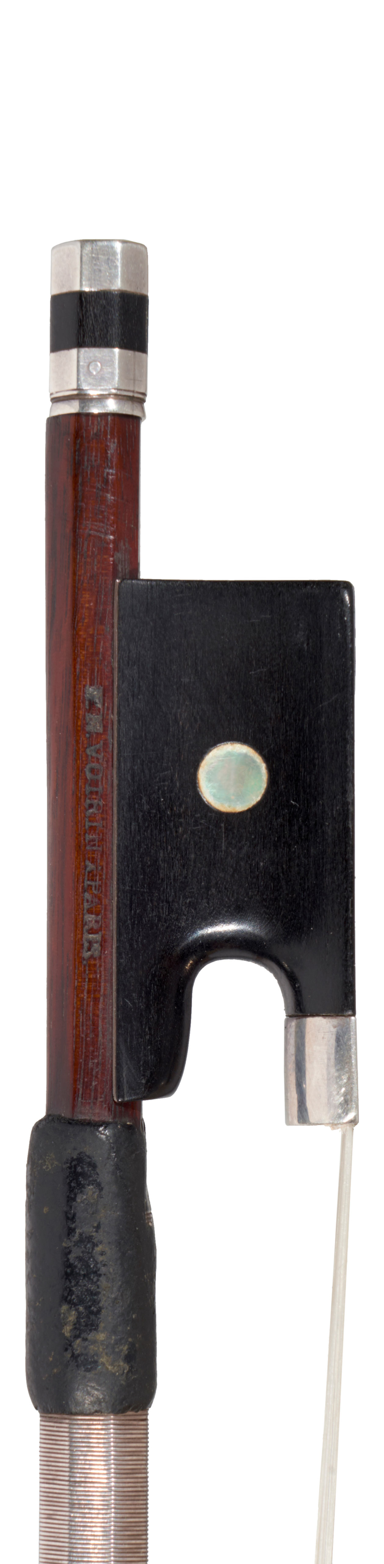 A silver-mounted violin bow by François Nicolas Voirin, Paris, 1880