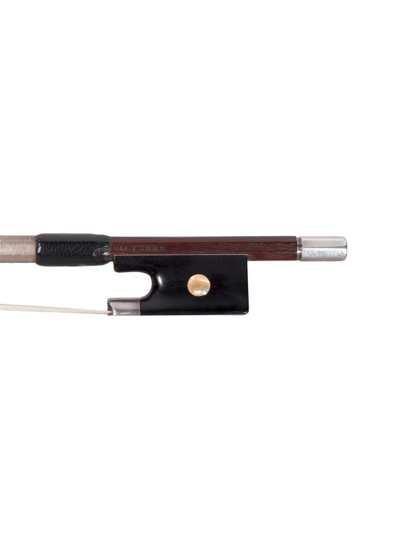 A silver-mounted violin bow by James Tubbs, London, 1890