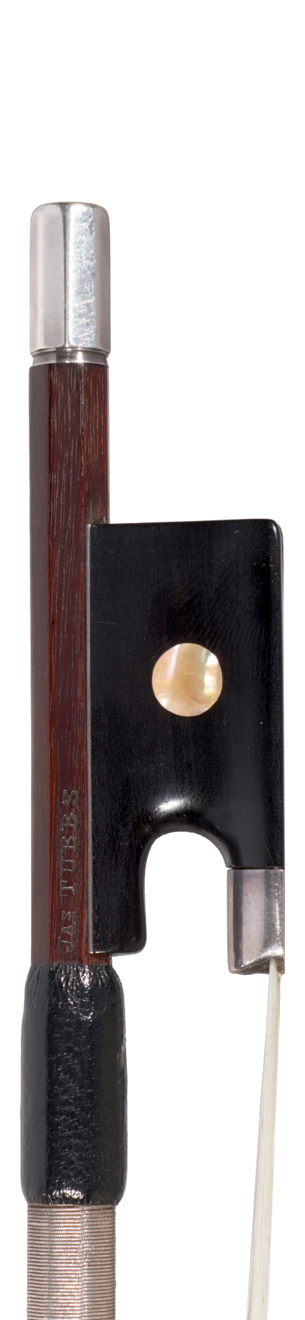 A silver-mounted violin bow by James Tubbs, London, 1890