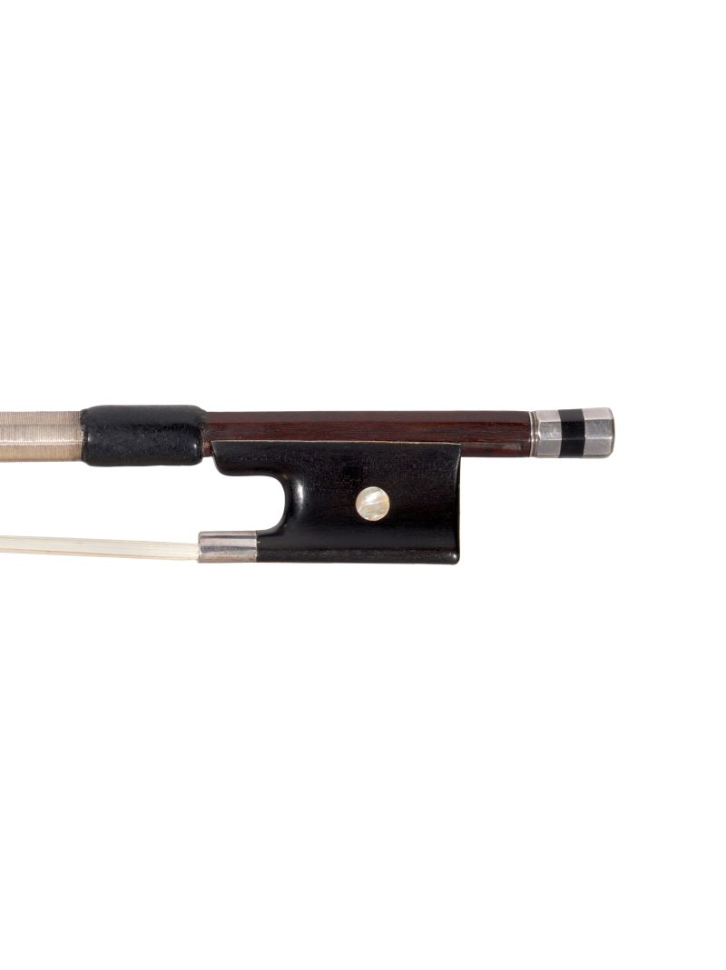 A silver-mounted violin bow by Jean Joseph Martin, Paris, 1880