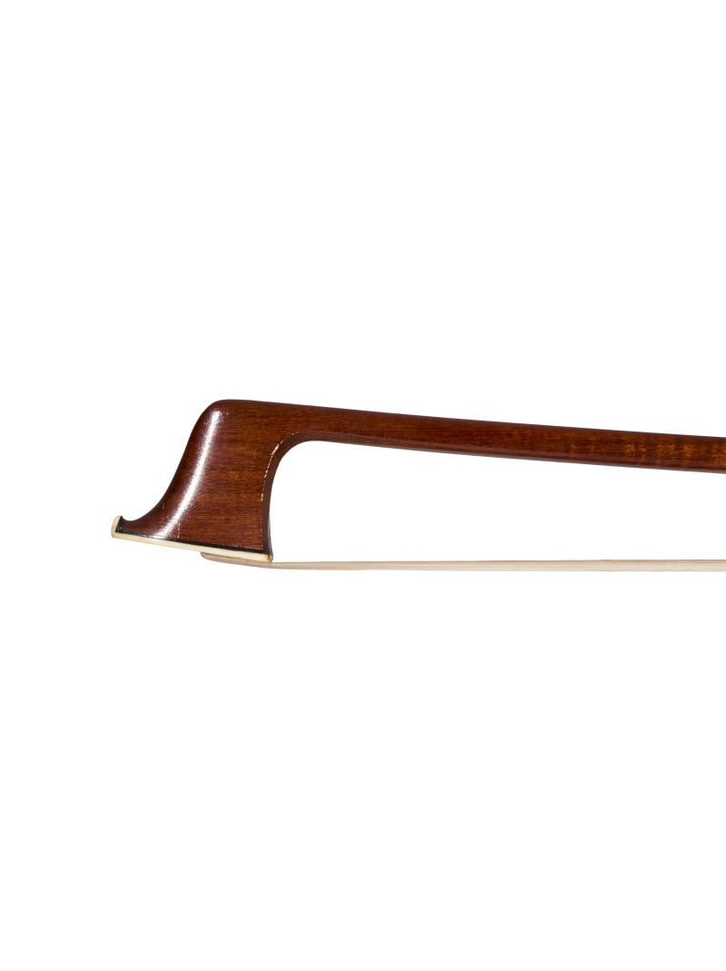 A nickel-mounted violin bow by Joseph Gaudé, Mirecourt, 1840