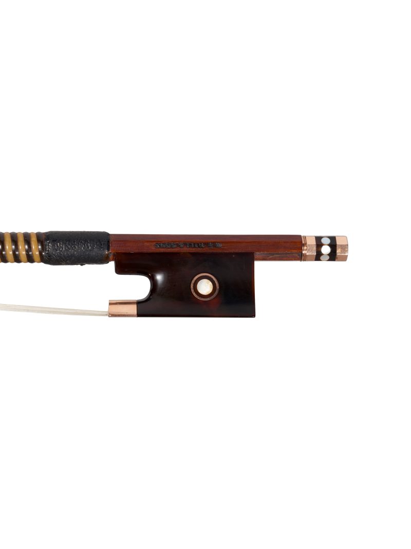 A gold & tortoiseshell-mounted violin bow by W.E. Hill & Sons, London, 1910