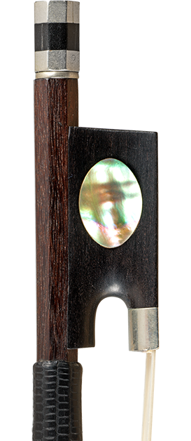 A nickel-mounted violin bow by Étienne Pajeot, Paris, circa 1820