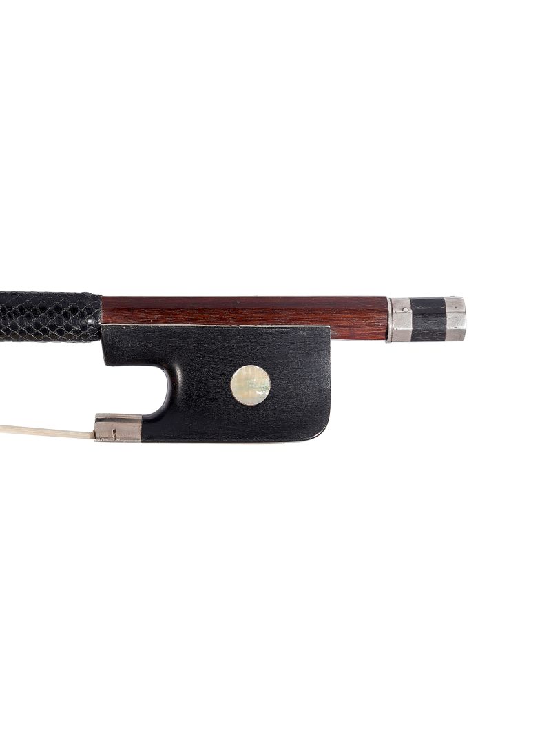 A silver-mounted cello bow by Dominique Peccatte, Paris, circa 1845