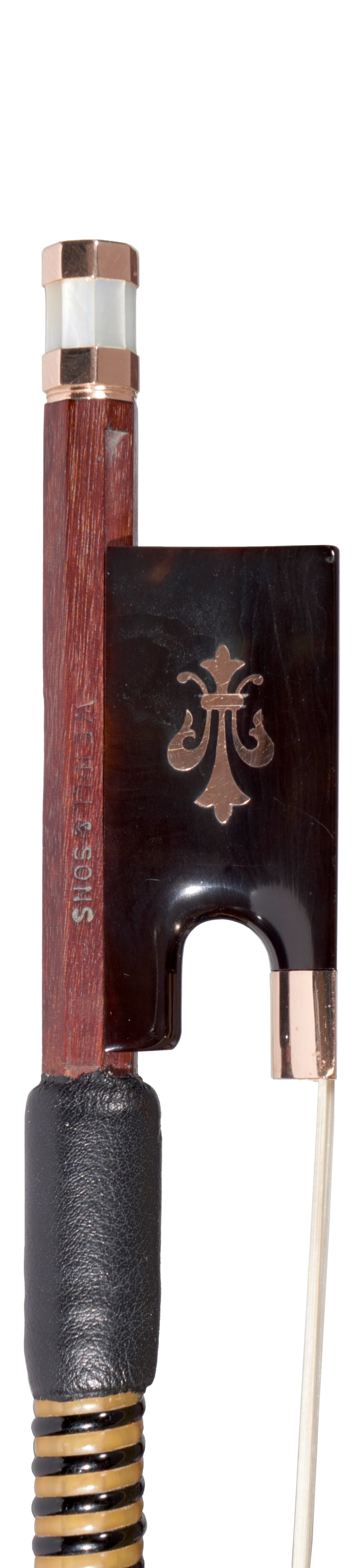 Frog of a silver-mounted violin bow by W.E. Hill & Sons, circa 1910