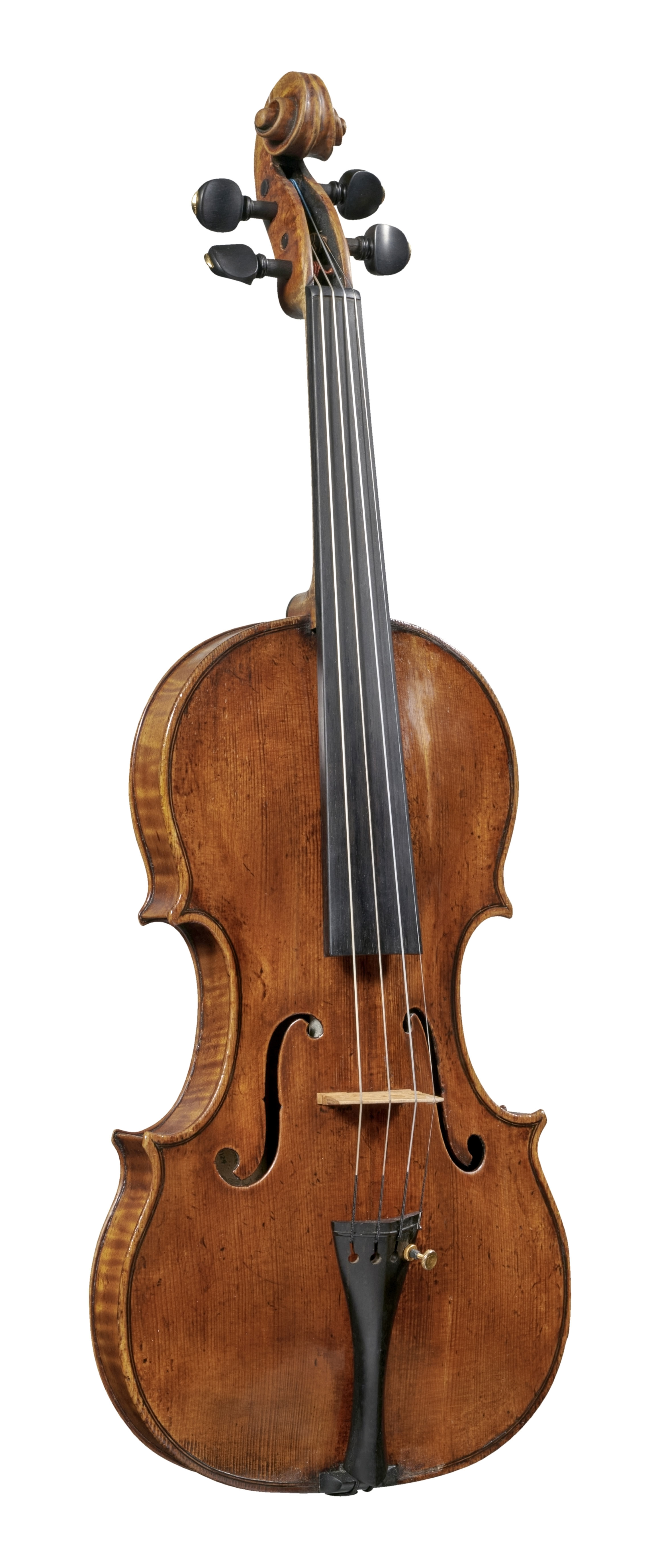 Front of a violin by the Voller Brothers