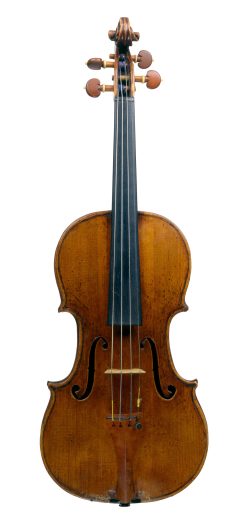 Front of a violin by Giuseppe Guarneri del Gesu, Cremona, 1741, ex-Duvette, ex-Doublday
